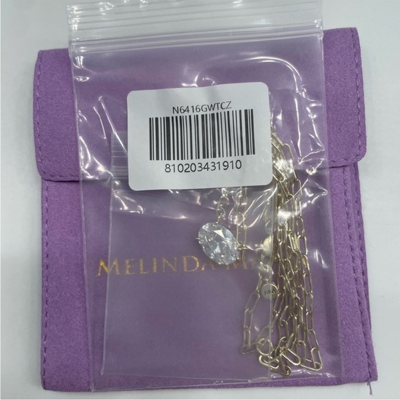 NWT Melinda Maria Gold “Baby Hello Gorgeous Necklace” - Picture 6 of 7